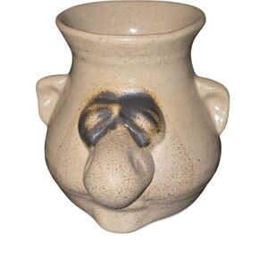 Vintage Peter Petrie Designs "It Snot a Mug" Big Nosed Pottery Egg Separator